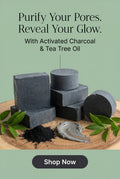 Activated charcoal & bentonite clay with tea tree oil